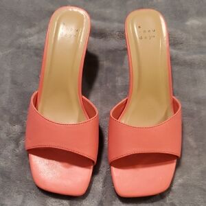 A New Day Women's Pink Slide Heels